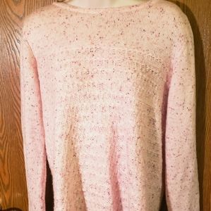 Women's Croft and Barrow pink textured sweater